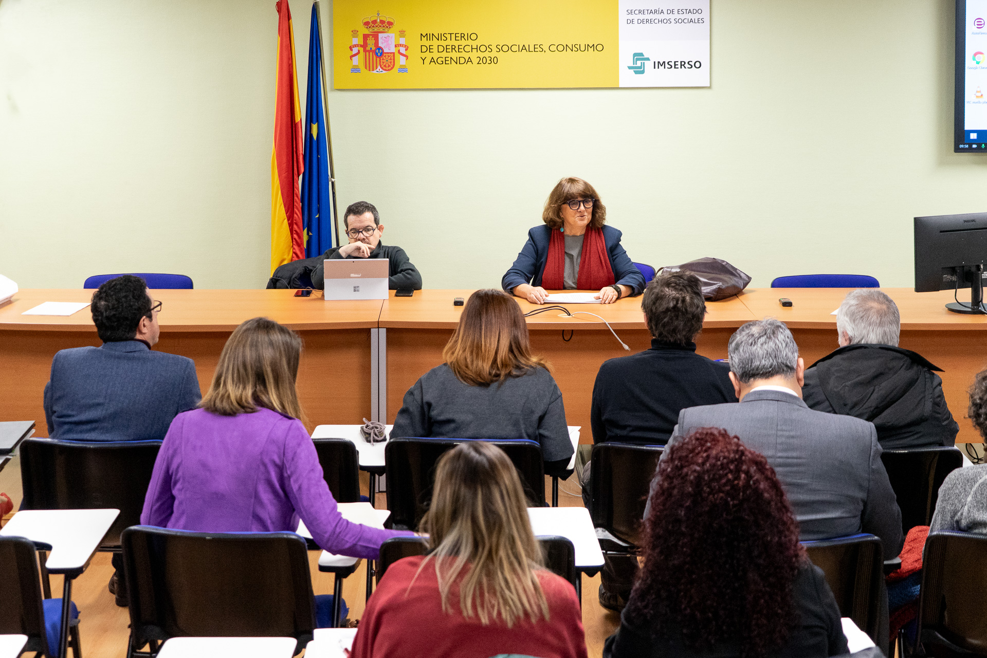 María Teresa Sancho Castiello, directora general del Imserso, junto a Jesús Martín Blanco, director general de Derechos de las Personas con Discapacidad.